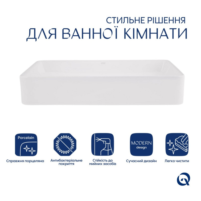 Раковина-чаша Qtap Tern 600x400x110 White QT171180841W