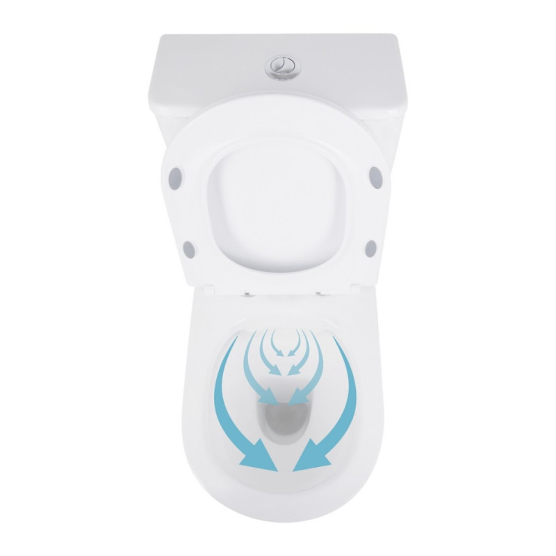 Унітаз-компакт Qtap Presto безобідковий з сідінням Soft-close QT24221217AW