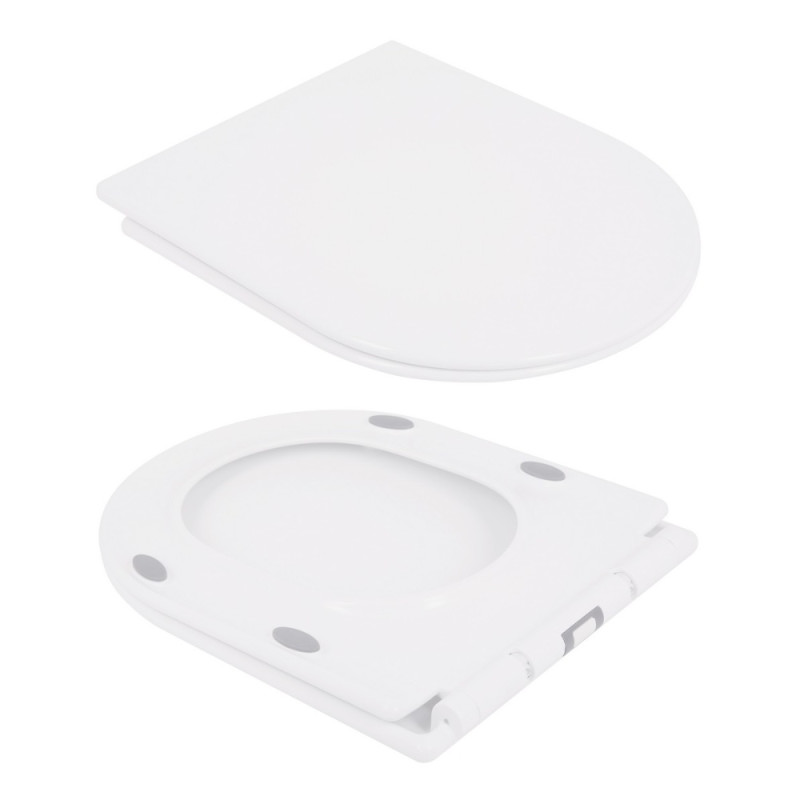 Унітаз-компакт Qtap Presto безобідковий з сідінням Soft-close QT24221217AW