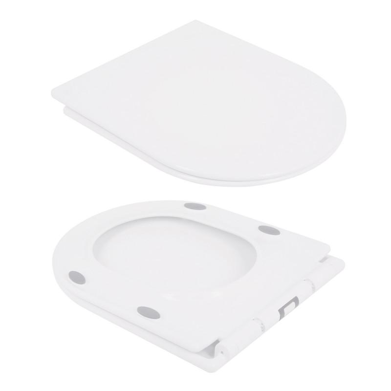 Унитаз-компакт Qtap Presto безободковый с сиденьем Soft-close QT24221217AW