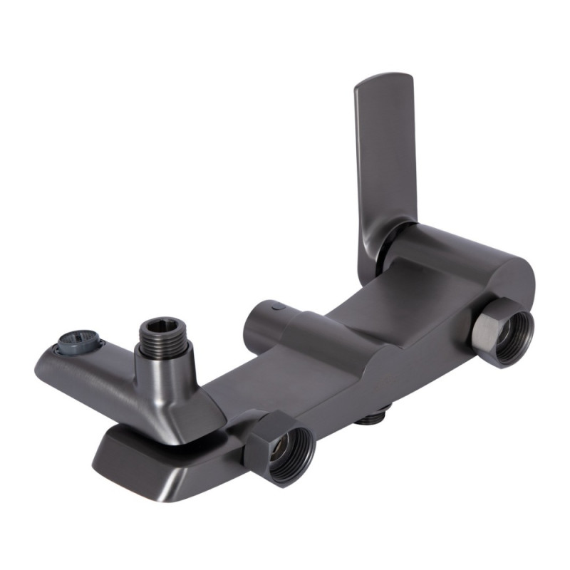 Душова система універсальна Qtap Slavonice на три споживача (з виливом) QTSLA111GMB45910 Gunmetal Black PVD