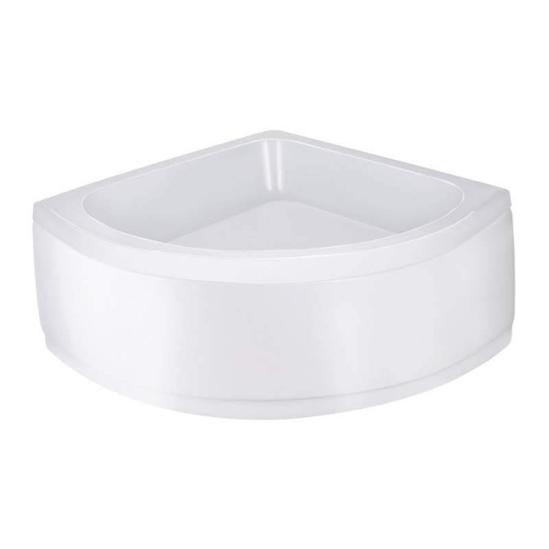 Lidz Latwa SC80x80.SAT.MID.GR Душевая кабина полукруглая, стекло тон. 4 мм + Lidz Душевой поддон KAPIELKA ST80x80x26, с панелью