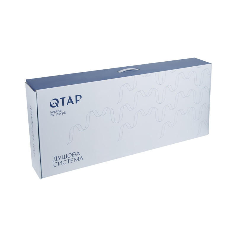 Душова система універсальна Qtap Swan Cascada на три споживача (з виливом) QTSWA111CRW45570 Chrome/White