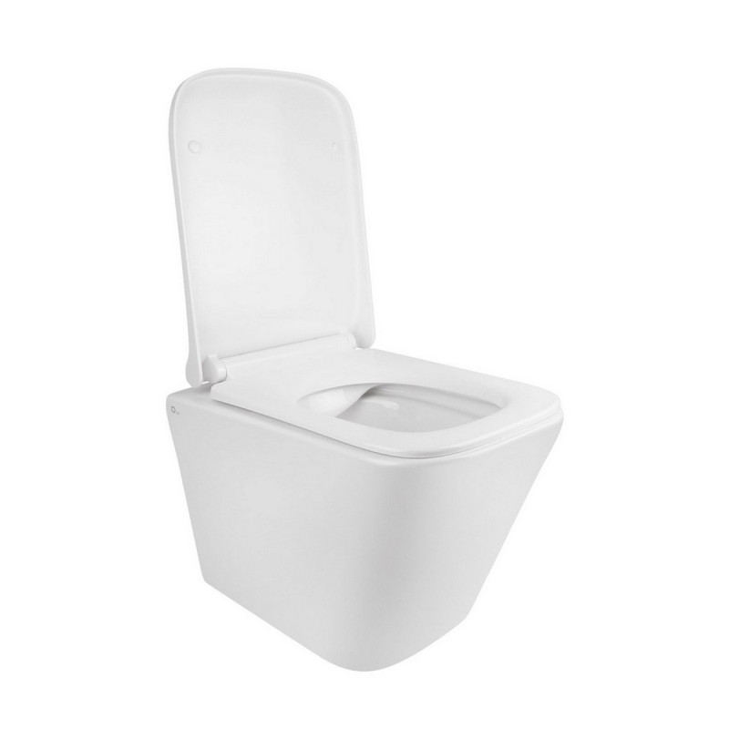 Готове рішення Qtap для ванної кімнати: підвісний унітаз Tern Rimless 490x340x350 + комплект інсталяції Nest 4 в 1 (квадратна клавіша Chrome)