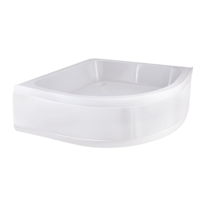 Lidz Latwa SC90x90.SAT.MID.FR Душевая кабина полукруглая, стекло Frost 4 мм + Lidz Душевой поддон KAPIELKA ST90x90x26, с панелью