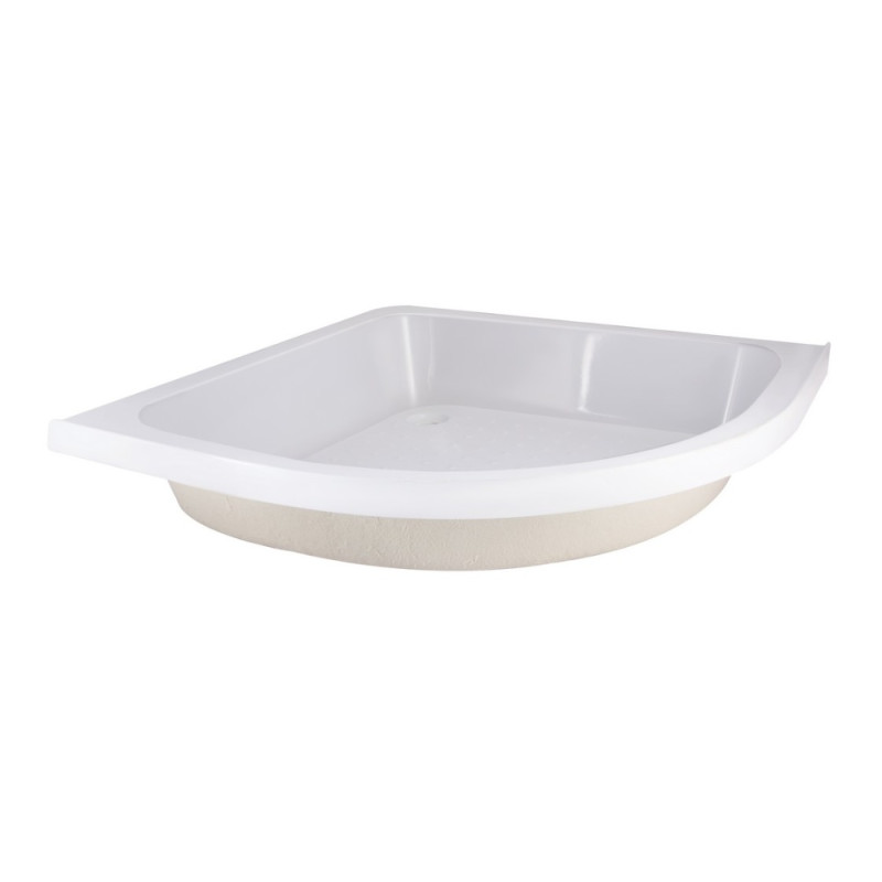 Lidz Latwa SC90x90.SAT.MID.GR Душевая кабина полукруглая, стекло тон. 4 мм + Lidz Душевой поддон KAPIELKA ST90x90x26, с панелью