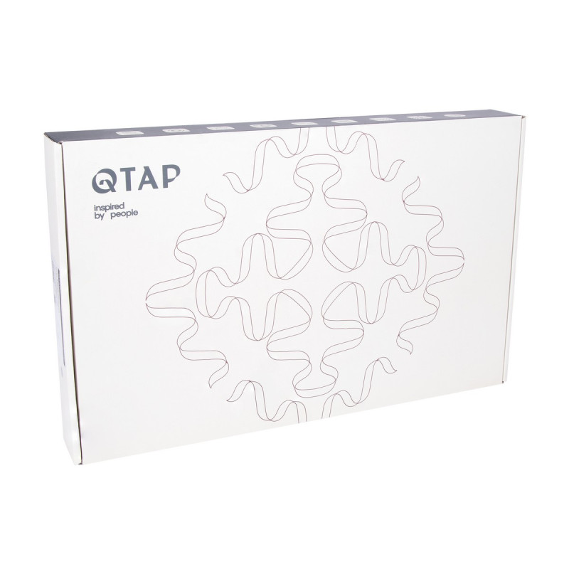 Змішувач для кухні Qtap Vlasta New з гнучким виливом з підключенням для питної води QTVLA364GMB45649 Gunmetal Black PVD