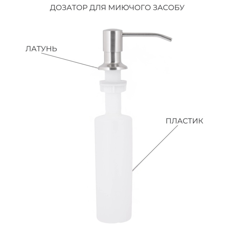 Акційний набір Lidz: мийка H7545 Brushed 3,0/1,0 мм + Змішувач Aria для кухні з гнучким виливом (k35) Grey