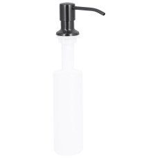 Дозатор для миючого засобу Lidz Acsis LA30 Brushed Black PVD, круглий LDACSLA30BLM49827