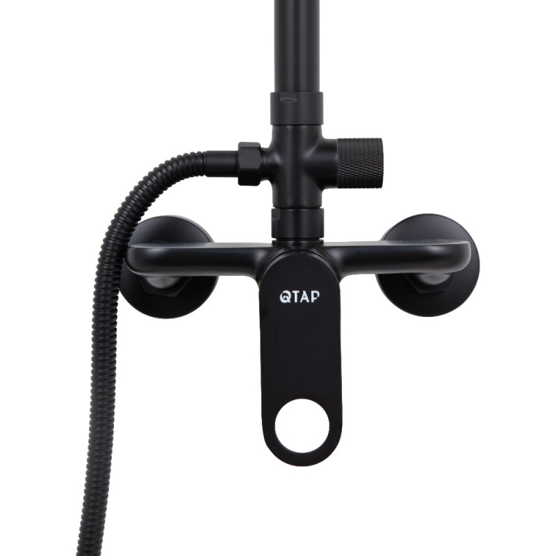 Душова система для душу Qtap Jay на два споживача QTJAY110BLM45550 Black Matt