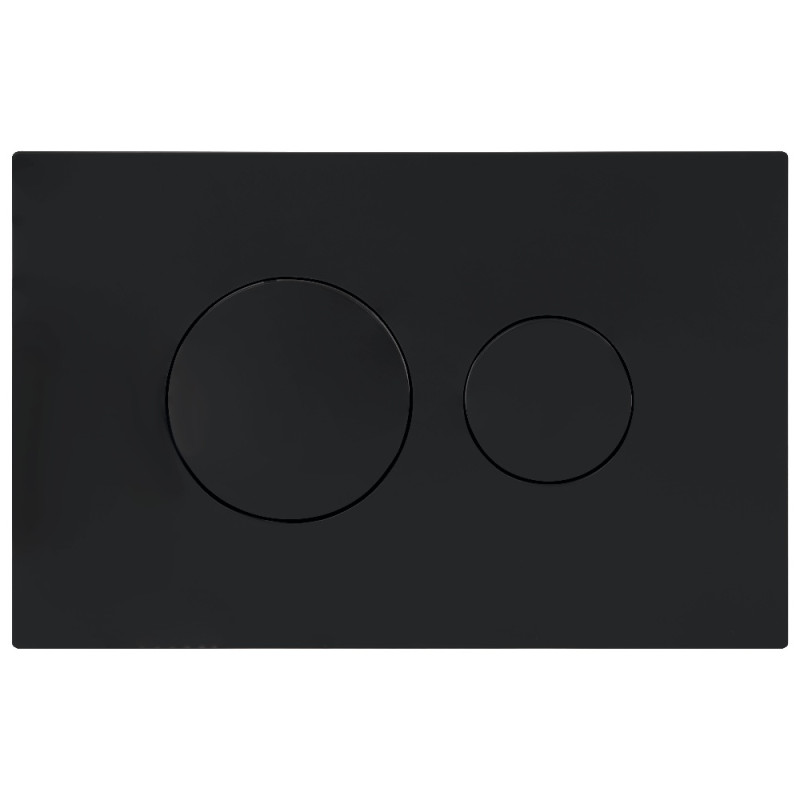 Клавиша смыва Qtap Standard 152x236x28 мм, Matt Black, круглая QTSTD164BLM49470