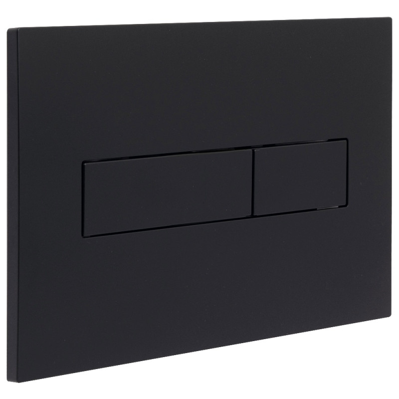 Клавіша змиву Qtap Standard 152x236x28 мм, Matt Black, лінійна QTSTD164BLM49473