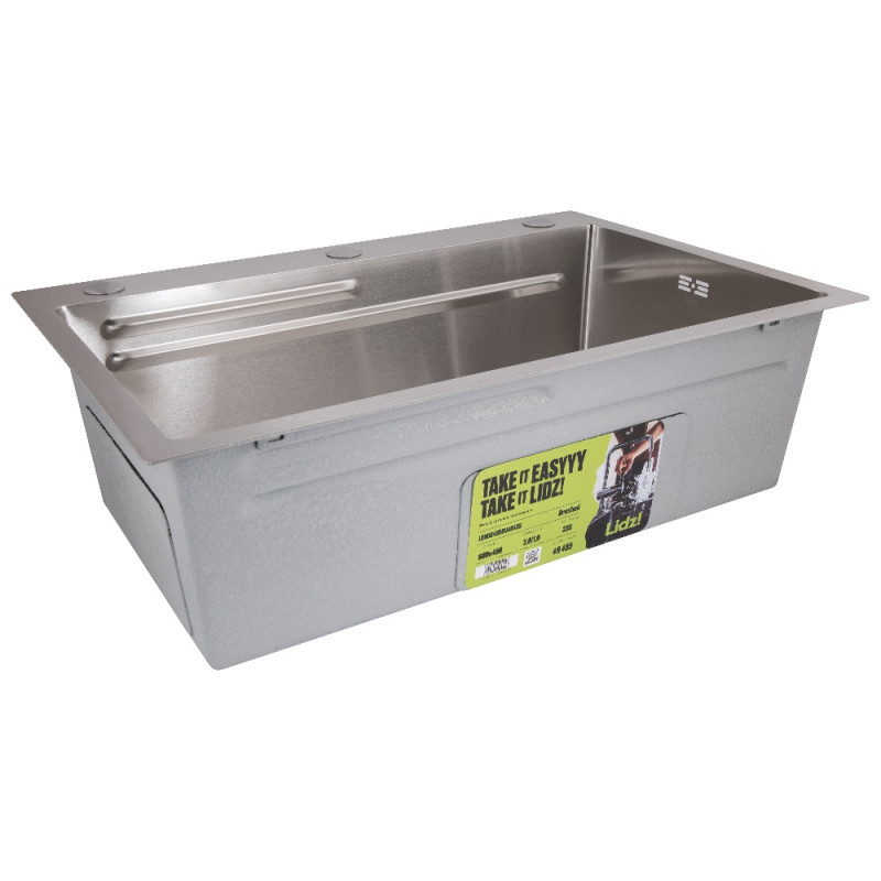 Мийка для кухні інтегрована Lidz Handmade H6845 Brushed Steel 3,0/1,0 мм LDH6845BRU49455