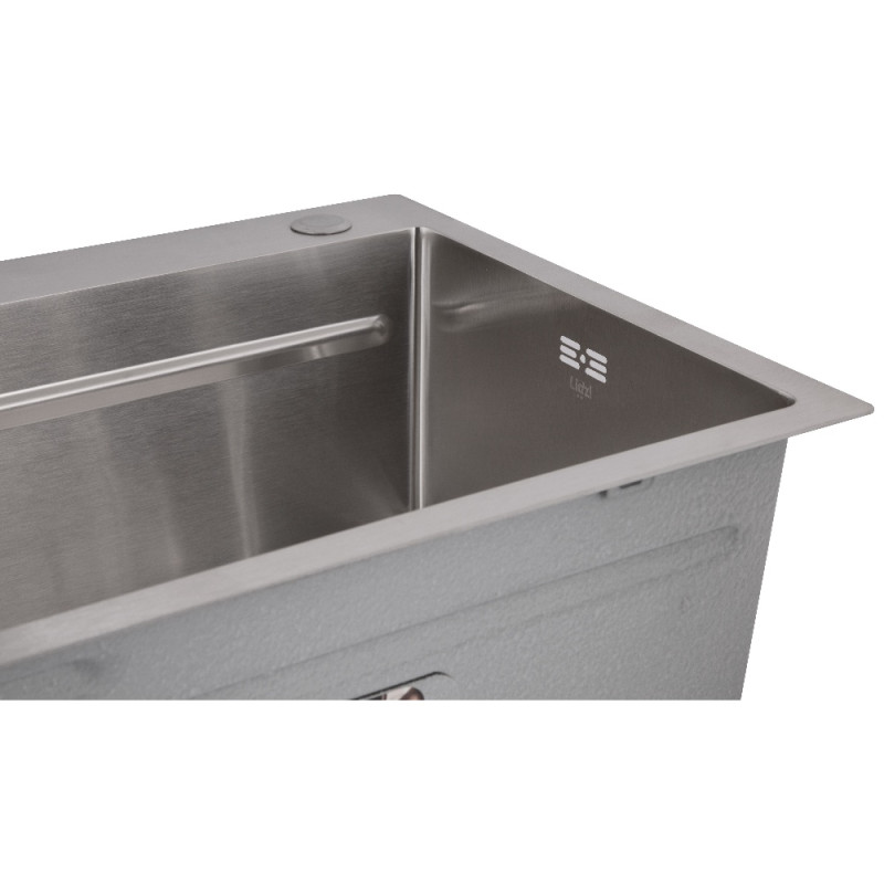 Мийка для кухні інтегрована Lidz Handmade H7545 Brushed Steel 3,0/1,0 мм LDH7545BRU49457