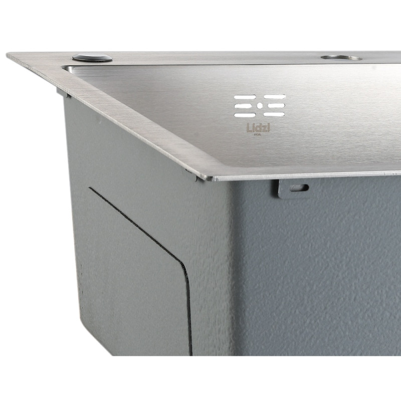 Мийка для кухні інтегрована Lidz Handmade Max 500 H7849R Brushed Steel, 3,0/1,0 мм, крило праворуч, збільшена чаша LDH7849RBRU49464