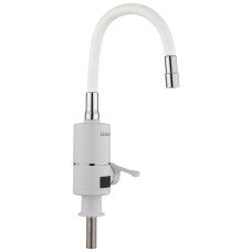 Проточний кран-водонагрівач з гнучким виливом для кухні  Lidz Warm 065  LDWAR065WHI49097 White/White