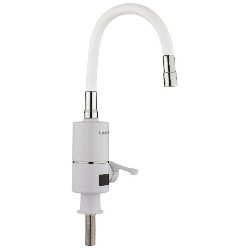 Проточный кран-водонагреватель с гибким изливом для кухни Lidz Warm 065 LDWAR065WHI49097 White/White