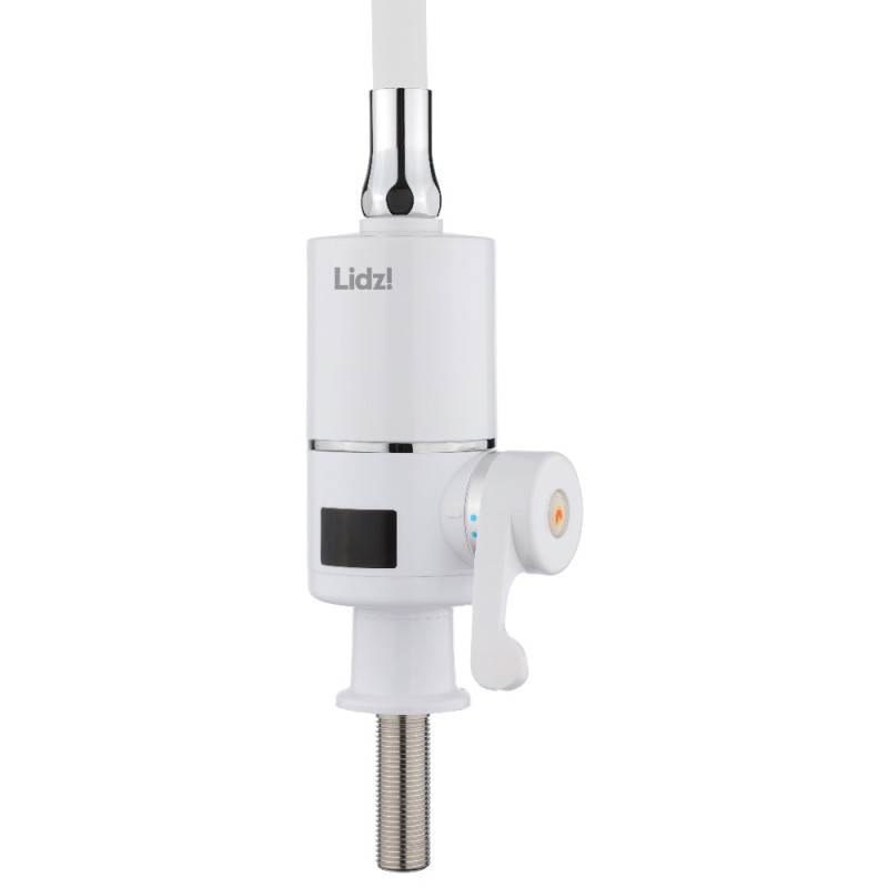 Проточний кран-водонагрівач з гнучким виливом для кухні  Lidz Warm 065  LDWAR065WHI49097 White/White