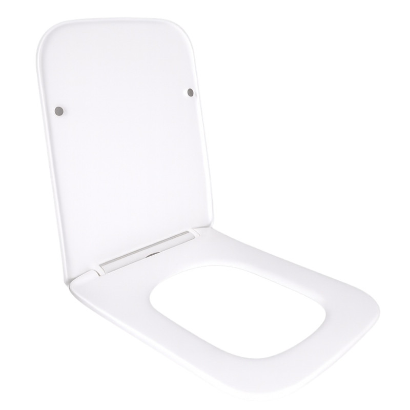 Сидіння для унітаза підлогового (Aries) 445×360×30 мм, White, з мікроліфтом? Slim Duroplast, Quick Release QT03228302W3 Qtap