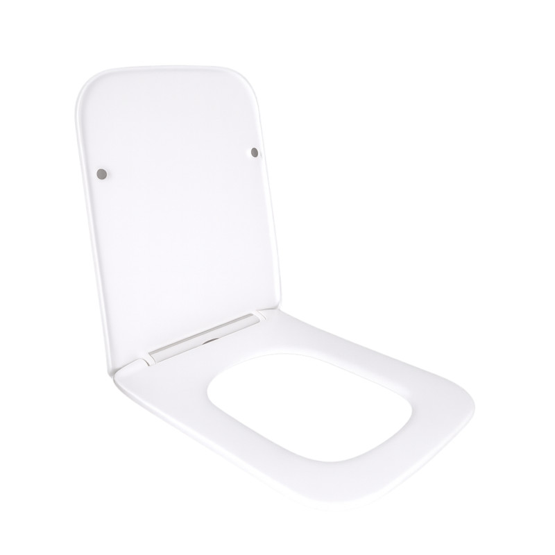 Сидіння для унітаза підлогового (Aries) 445×360×30 мм, White, з мікроліфтом? Slim Duroplast, Quick Release QT03228302W3 Qtap