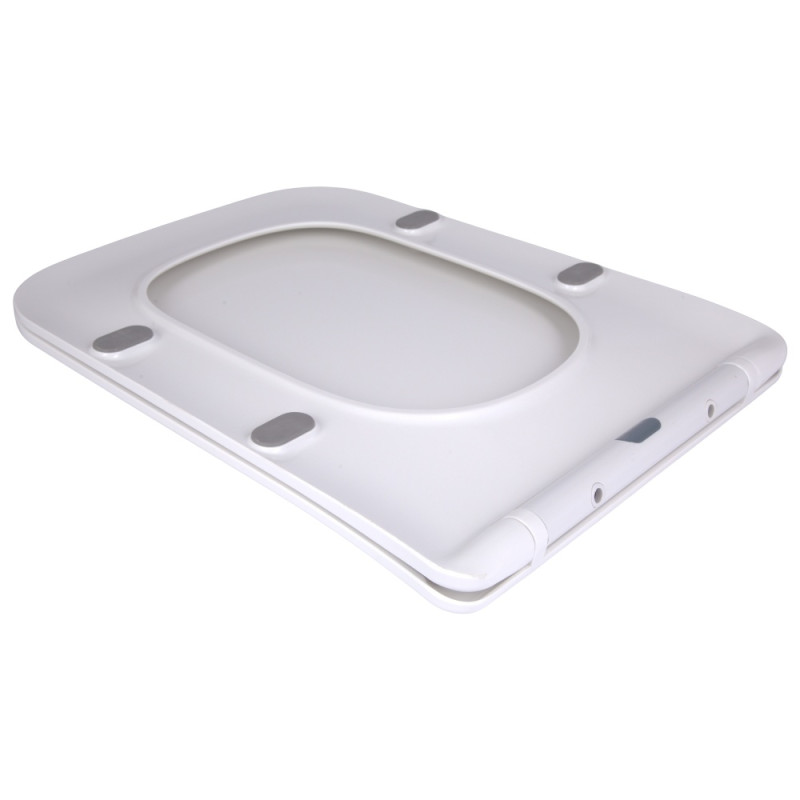 Сидіння для унітаза підлогового (Aries) 445×360×30 мм, White, з мікроліфтом? Slim Duroplast, Quick Release QT03228302W3 Qtap