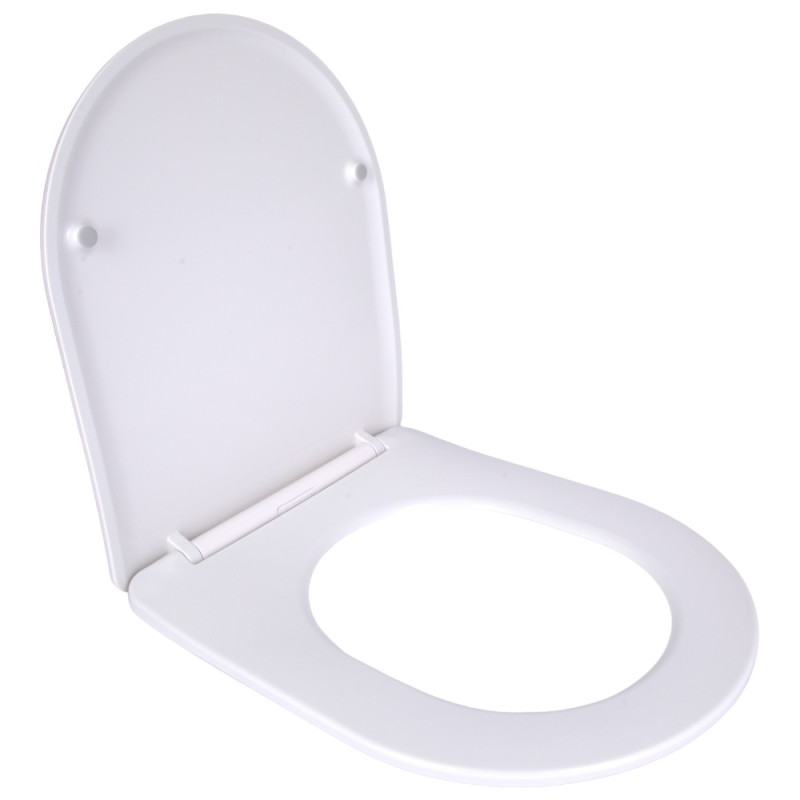 Сидіння для унітаза підлогового (Dove) 425×363×30 мм, White, з мікроліфтом, Slim Duroplast, Quick Release QT06228380BW3 Qtap