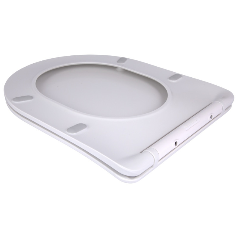 Сидіння для унітаза підлогового (Dove) 425×363×30 мм, White, з мікроліфтом, Slim Duroplast, Quick Release QT06228380BW3 Qtap