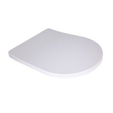 Сидіння для унітаза підлогового (Grand) 560×363×30 мм, White, з мікроліфтом, Slim Duroplast, Quick Release QT26228301W3 Qtap