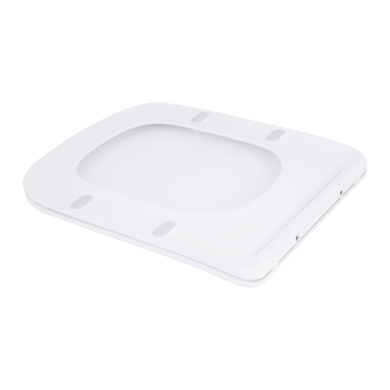 Сидіння для унітаза підлогового (Stenava) 435×345×30 мм, White, з мікроліфтом, Slim Duroplast, Quick Release QT99SC8303W Qtap