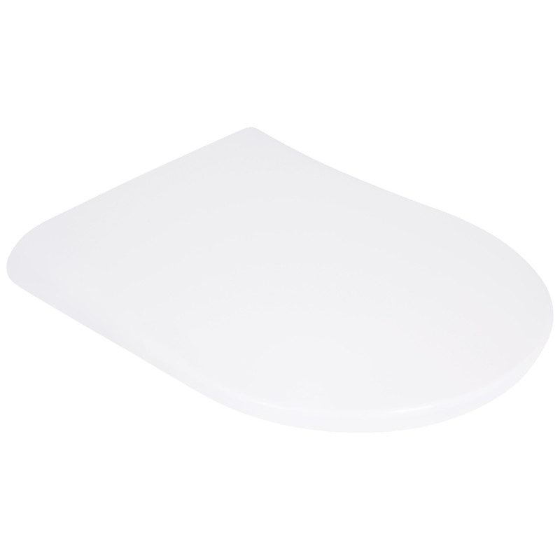 Qtap Сиденье для унитаза (Robin 490, Scorpio 490) 430x363x60 мм, White, с микролифтом, Slim Duroplast, MagLock QTSC179W48915