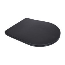 Сидіння для унітаза (Robin 660, Scorpio 520,660) 460x362x50 мм, Matt Black, з мікроліфтом, Slim Duroplast, Quick Release QTSC179MB47352 Qtap