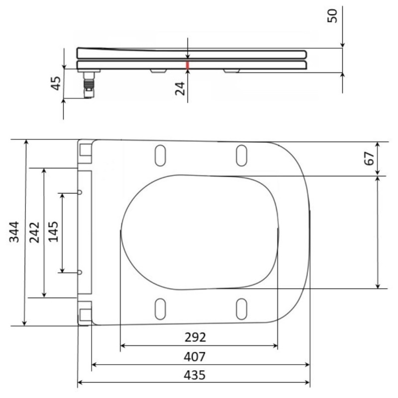 Сидіння для унітаза (Tern 490,520,610) 435x344x50 мм, White, з мікроліфтом, Slim Duroplast, Quick Release QTSC179W47353 Qtap