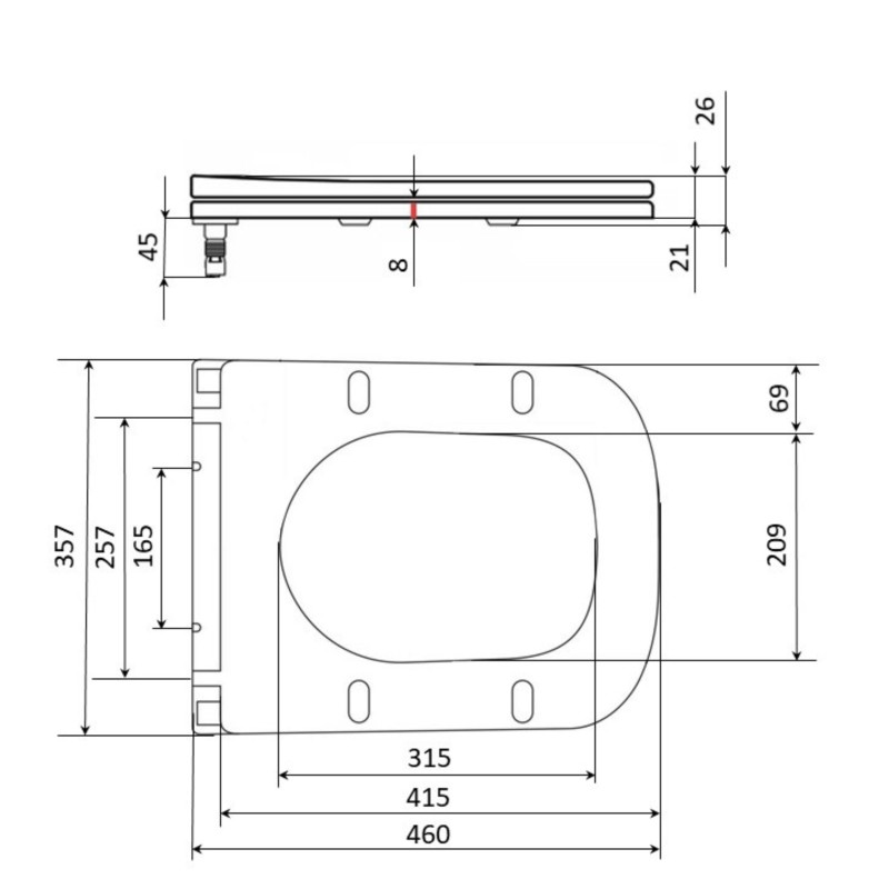 Qtap Сиденье для унитаза (Crow 640) 460x350x47 мм, White, с микролифтом, Slim Duroplast, Quick Release QTSC179W48700