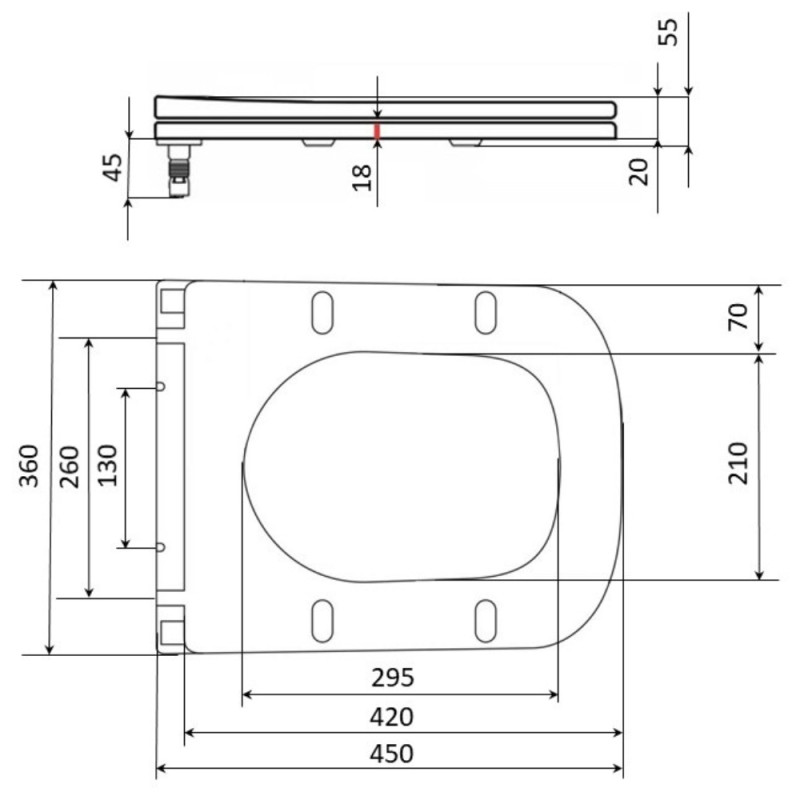 Сиденье для унитаза Qtap (Crow 520,640) с микролифтом Slim QT0599SC2170W