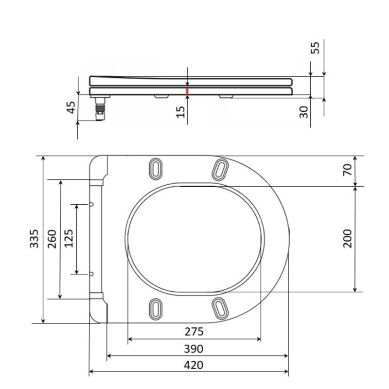 Сиденье для унитаза Qtap Presto с микролифтом Slim QT26991217AW