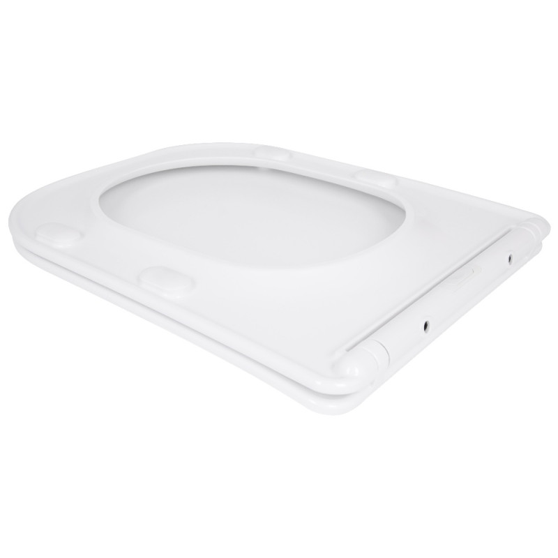 Сидіння для унітазу Qtap (Stork, Aquarius 630) 420x336x22 мм, White, з мікроліфтом, Slim Duroplast, Quick Release QTSC179W49263