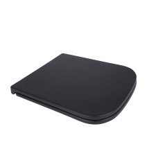Сидіння для унітаза Qtap Tern 420х340х35 мм, Matt Black, з мікроліфтом, Slim Duroplast, Quick Release QT99HY2322MB