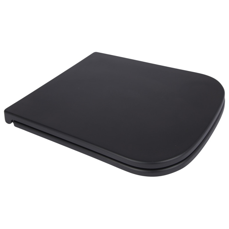 Сиденье для унитаза Qtap Tern 420х340х35 мм, Matt Black, с микролифтом, Slim Duroplast, Quick Release QT99HY2322MB