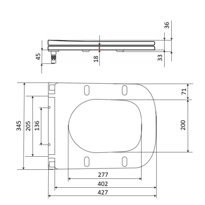Сидіння для унітаза Qtap Tern 420х340х35 мм, Matt Black, з мікроліфтом, Slim Duroplast, Quick Release QT99HY2322MB