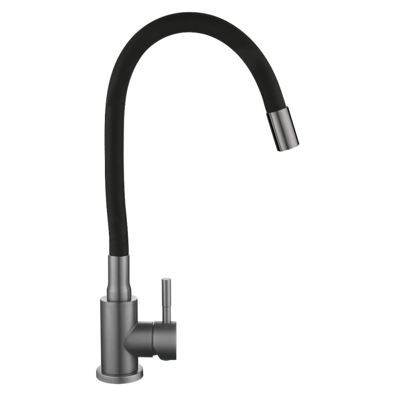 Смеситель для кухни Lidz Aria 015F3 (k35) с гибким изливом LDARI015F3BGRP49564 Graphite/Black