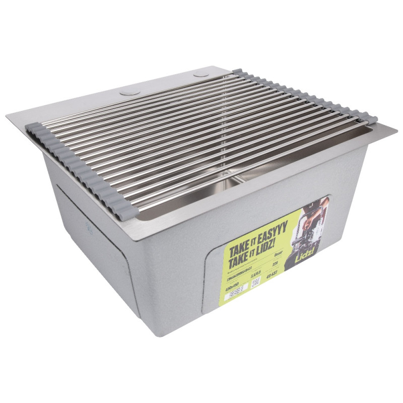 Сушарка на кухонну мийку Lidz Acsis LA01 Gray, кругла основа, для посуду 440х320 мм LDACSLA01GRA49779