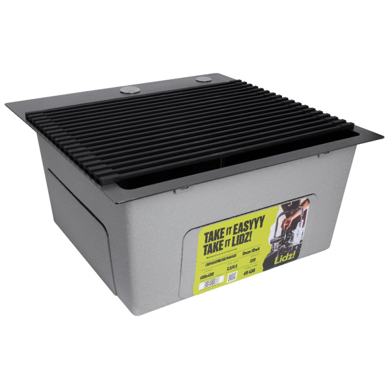 Сушарка на кухонну мийку Lidz Acsis LA06 Black, квадратна основа, для посуду 430х300 мм LDACSLA06BLM49764