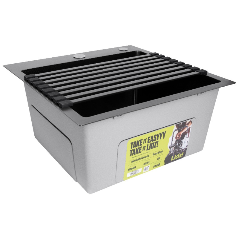 Сушарка на кухонну мийку Lidz Acsis LA12 Black, плоска основа, для посуду 430х218 мм LDACSLA12BLM49766