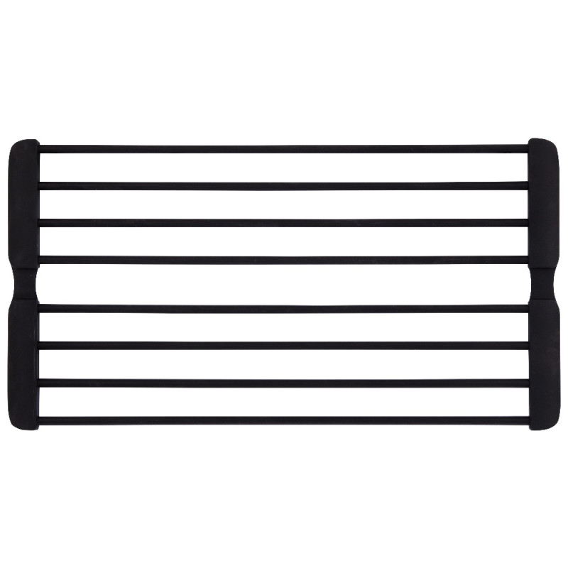 Сушарка на кухонну мийку з присоскою Lidz Acsis LA09 Black, кругла основа, для посуду 440х224 мм LDACSLA09BLM49777