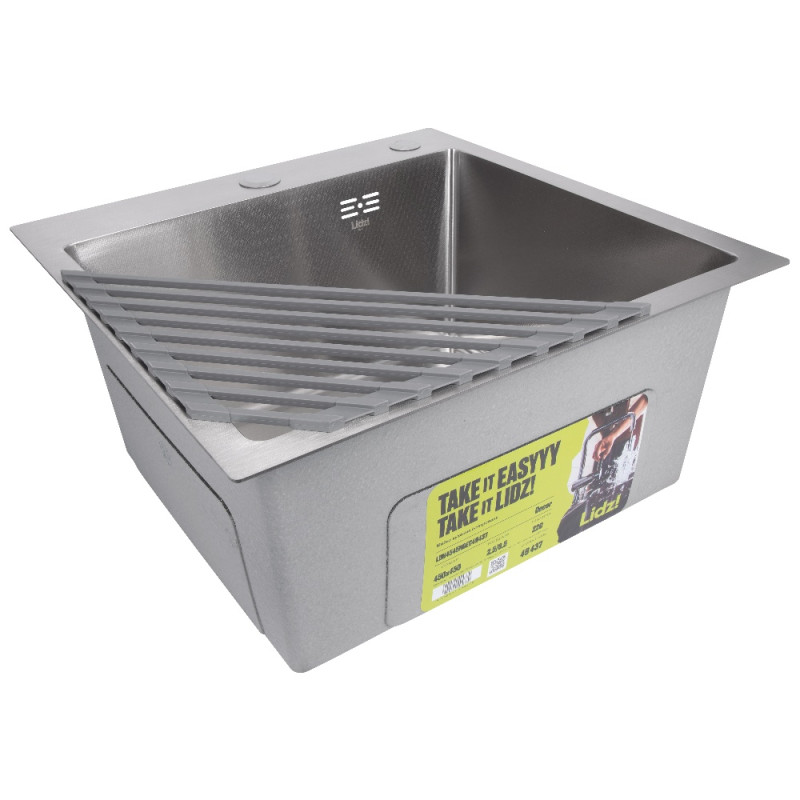Сушарка на кухонну мийку кутова Lidz Acsis LA17 Gray, квадратна основа, для посуду 430х175 мм LDACSLA17GRA49770