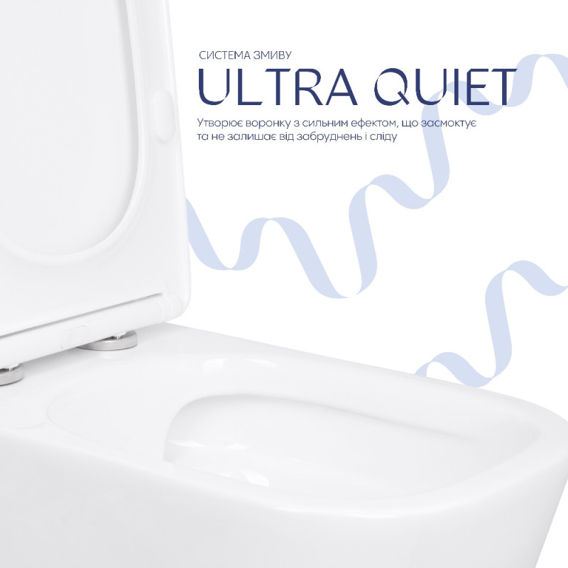 Унитаз напольный Qtap Stork Ultra Quiet 630×350×805 мм с сиденьем Soft-close, White QTSTO27W49260
