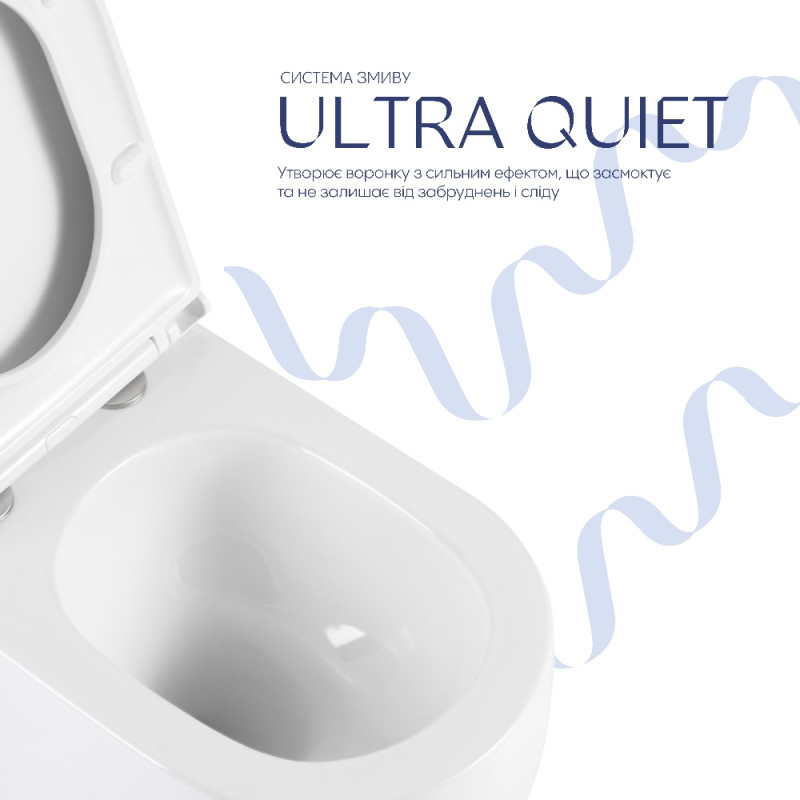 Унітаз підвісний Qtap Taurus Ultra Quiet 515×360×350 мм, White, з сидінням Slim Duroplast / Soft-close / Quick Release QTTAU26W49116