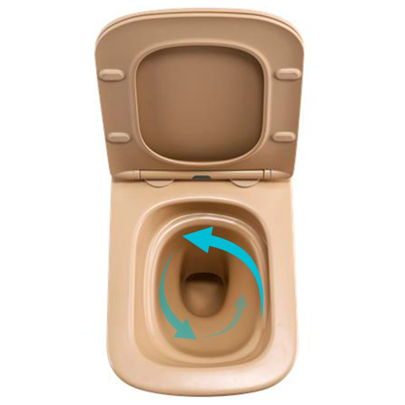 Унітаз підвісний Qtap Tern Ultra Quiet 520×345×325 мм, Beige, з сидінням Slim Duroplast / Soft-close / Quick Release QTTER26SB49001