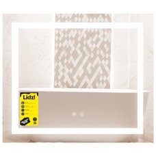 Зеркало Lidz Kubis (KU1) 700х600 с LED-подсветкой Touch, с антизапотеванием, с диммером, рег. яркости LDKU60070049285
