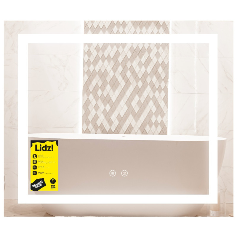 Зеркало Lidz Kubis (KU1) 700х600 с LED-подсветкой Touch, с антизапотеванием, с диммером, рег. яркости LDKU60070049285